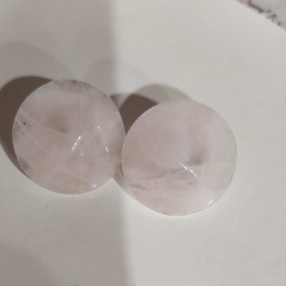 Elegant Pink Stone Stud Earrings